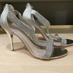 Glint Silver Metallic Heels